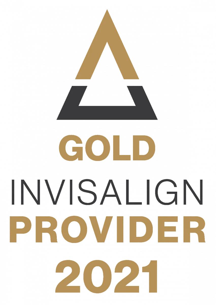 Invisalign Gold Provider 2021 badge awarded to our Bukit Jalil clinic for clear aligner treatment experience