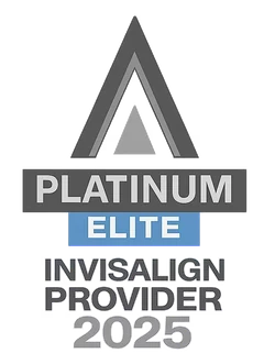 Invisalign Platinum Elite Provider 2025 badge, our highest clear aligner accreditation to date in Bukit Jalil